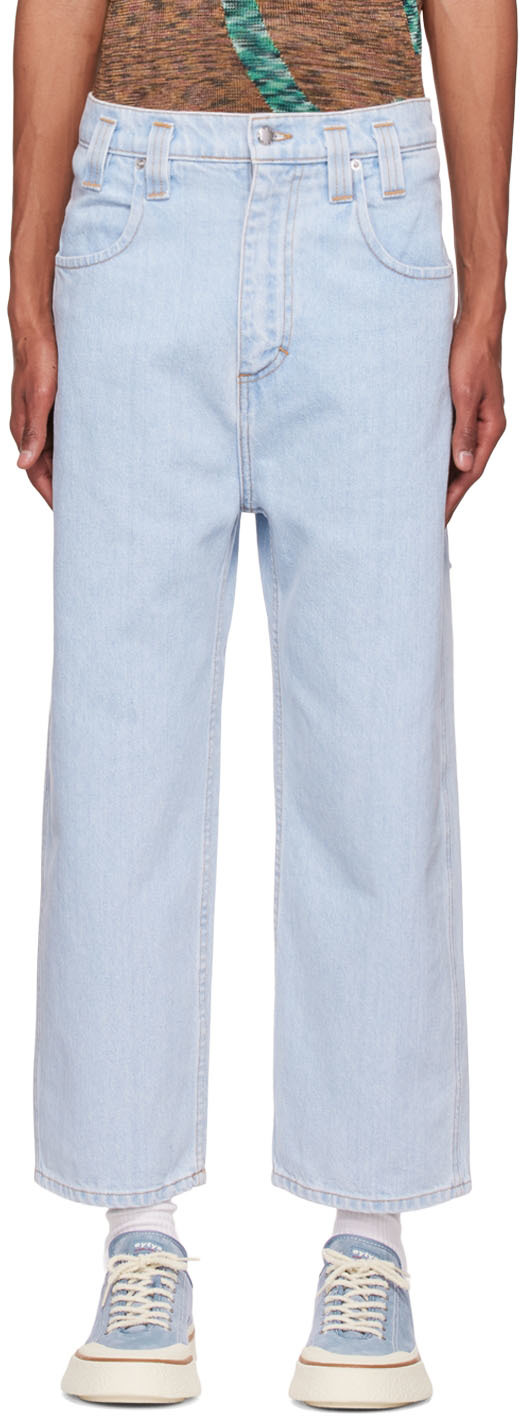 Blue Baggy Jeans by Eckhaus Latta on Sale