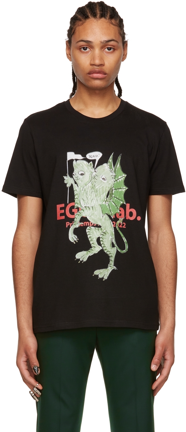 EGONLAB BLACK ORGANIC COTTON T-SHIRT