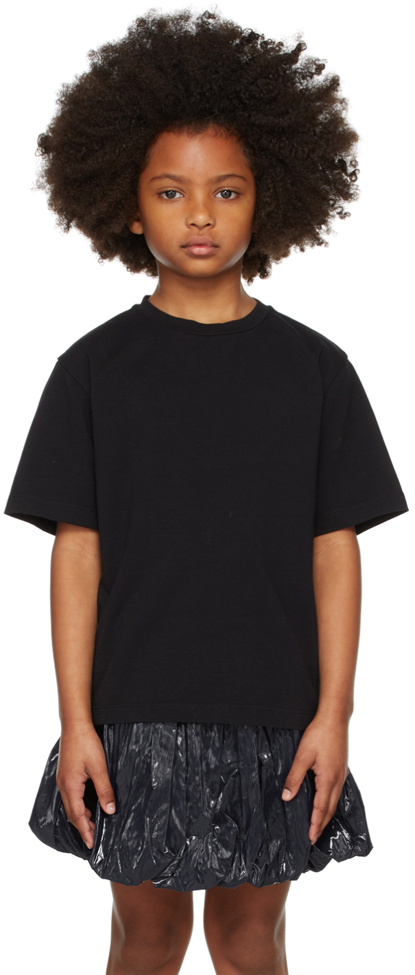 Crlnbsmns Kids Black Smiley Face Pin T-shirt In Co Black