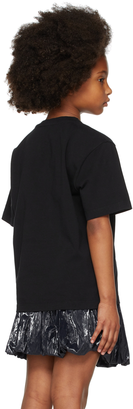 Crlnbsmns Kids Black Smiley Face Pin T-shirt In Co Black