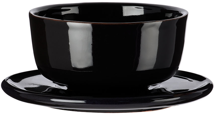 Clément Boutillon Black Ceramic Cup & Saucer In Black