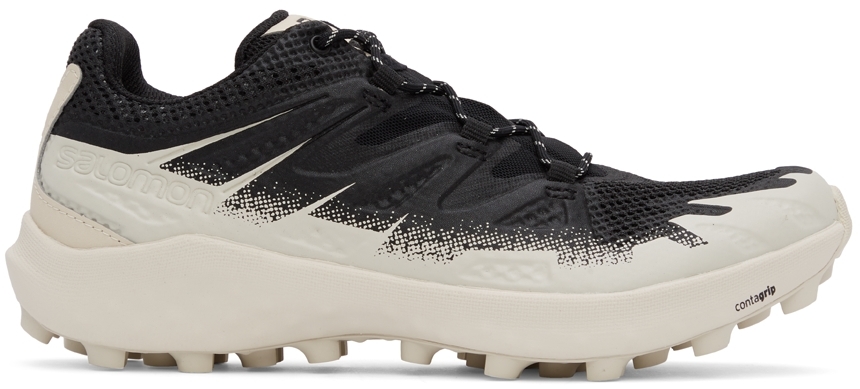 Salomon Black & Off-white Cross Advanced Sneakers In Black/rainy Day/blac
