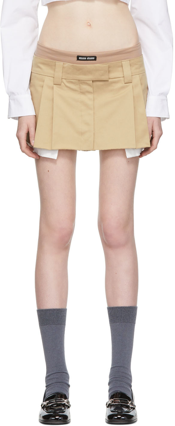 ブランド古着屋TMIU MIU 22SS Chino Pleated Miniskirt