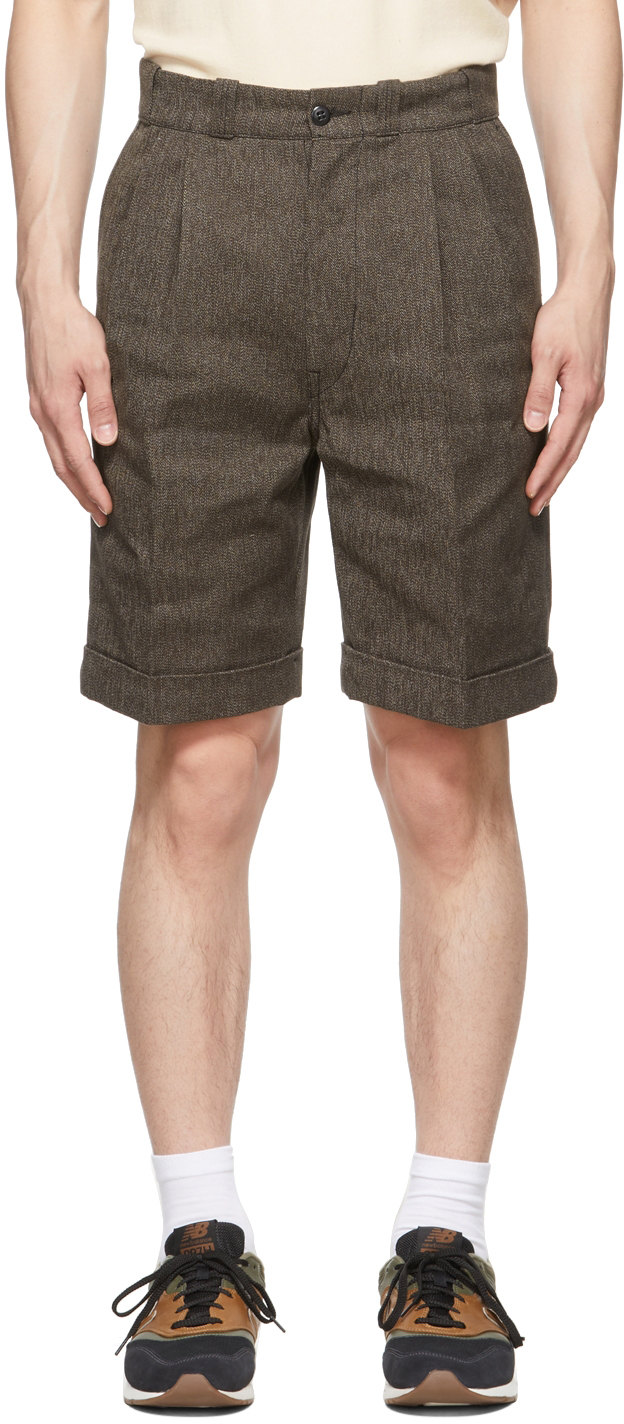 Brown Cotton Shorts