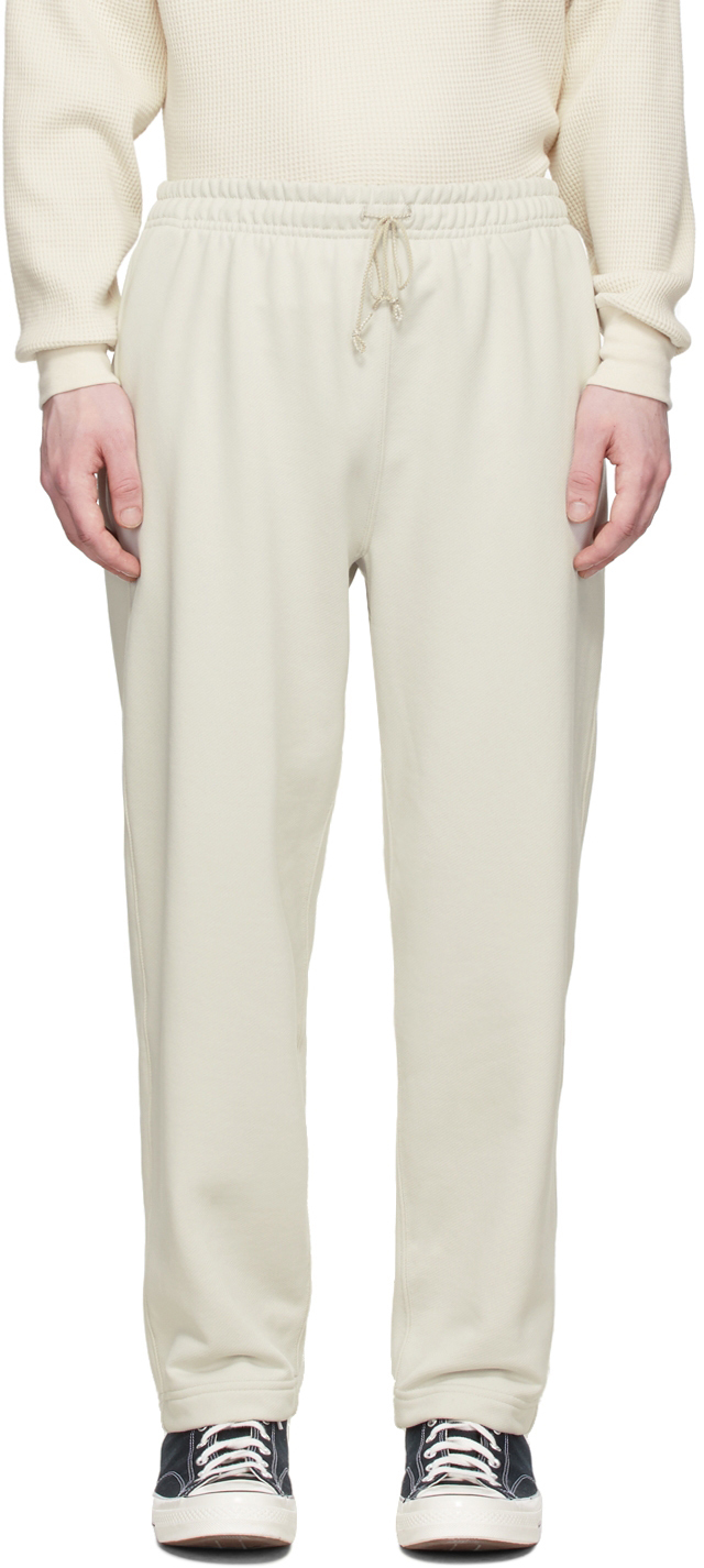 Lady White Co.: Off-White Cotton & Nylon Lounge Pants | SSENSE