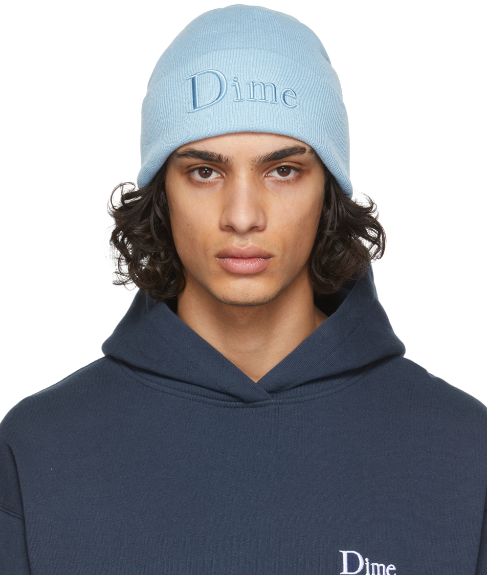 Dime Blue Classic 3D Logo Beanie | Smart Closet