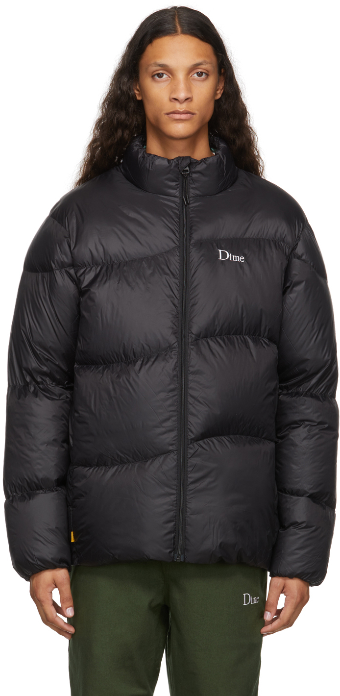 Dime Black Midweight Wave Puffer Jacket | Smart Closet