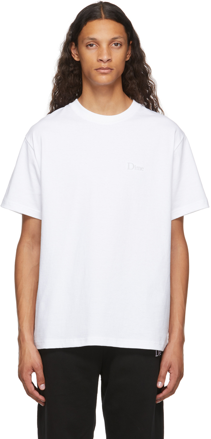 Dime White Classic Logo T-Shirt | Smart Closet