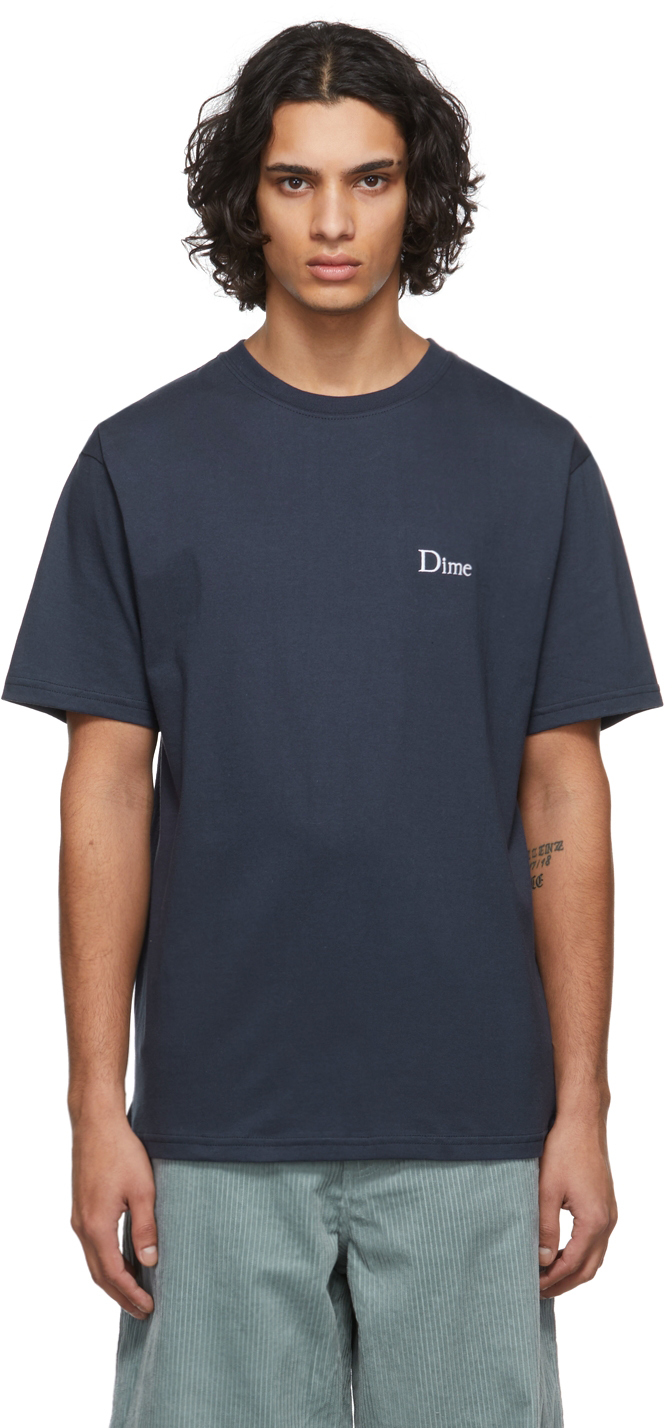 Dime Navy Classic Small Logo T-Shirt | Smart Closet