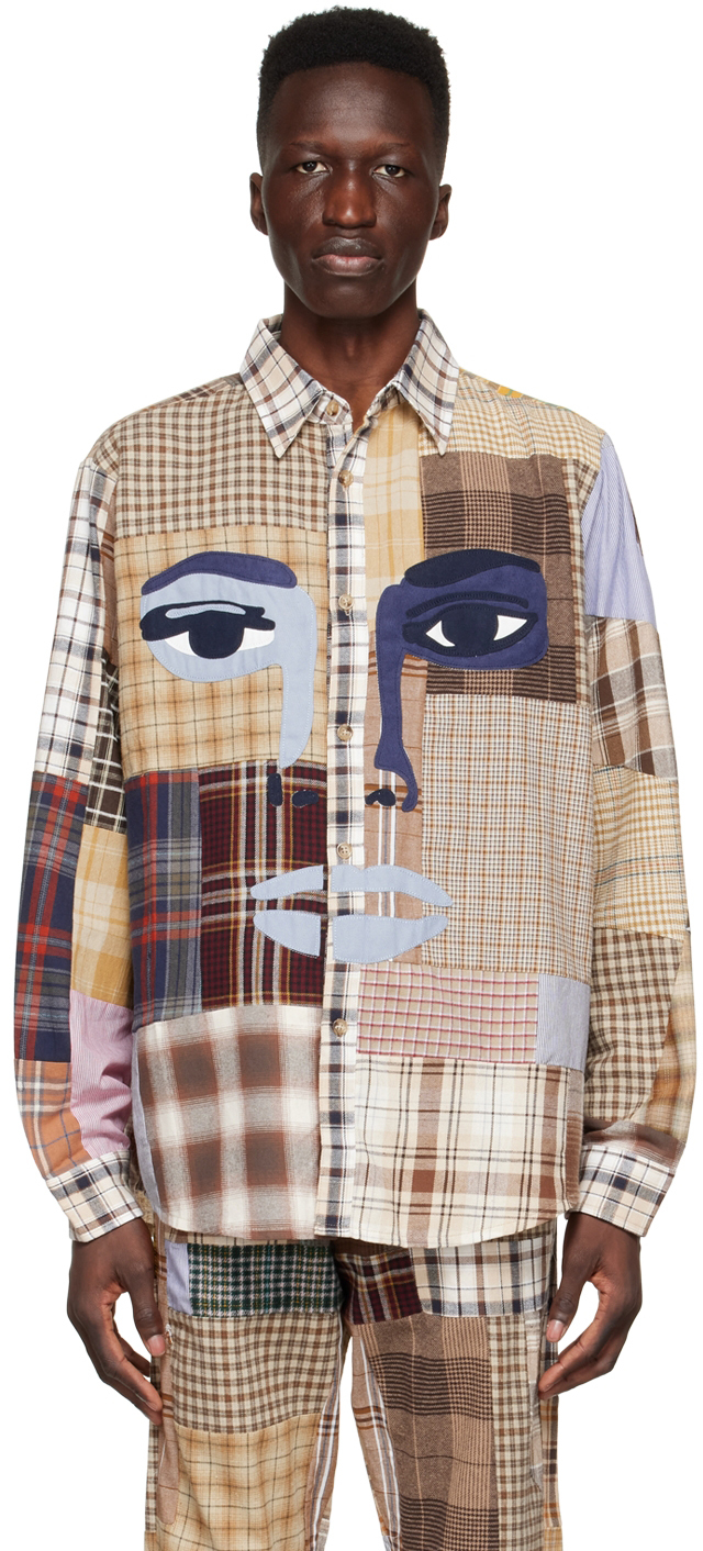 KIDSUPER BROWN COTTON SHIRT