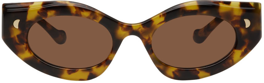 Nanushka Tortoiseshell Leonie Sunglasses In Brown