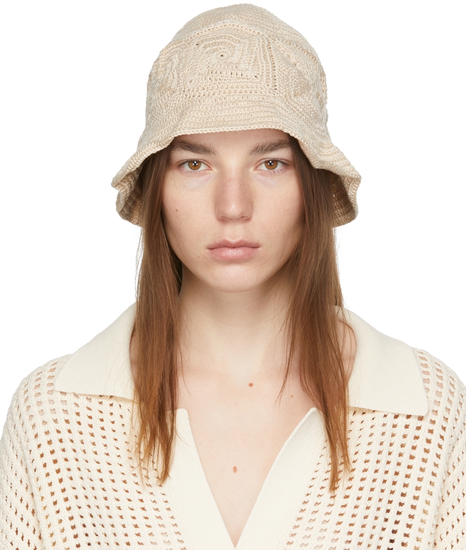 Nanushka Beige Dunia Bucket Hat In 