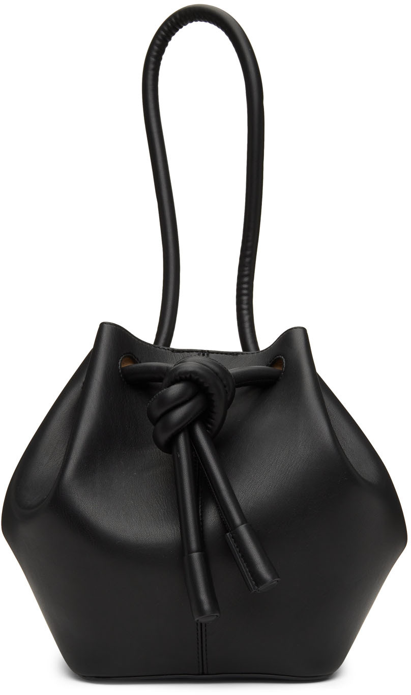 Nanushka Black Elongated Bucket Shoulder Bag