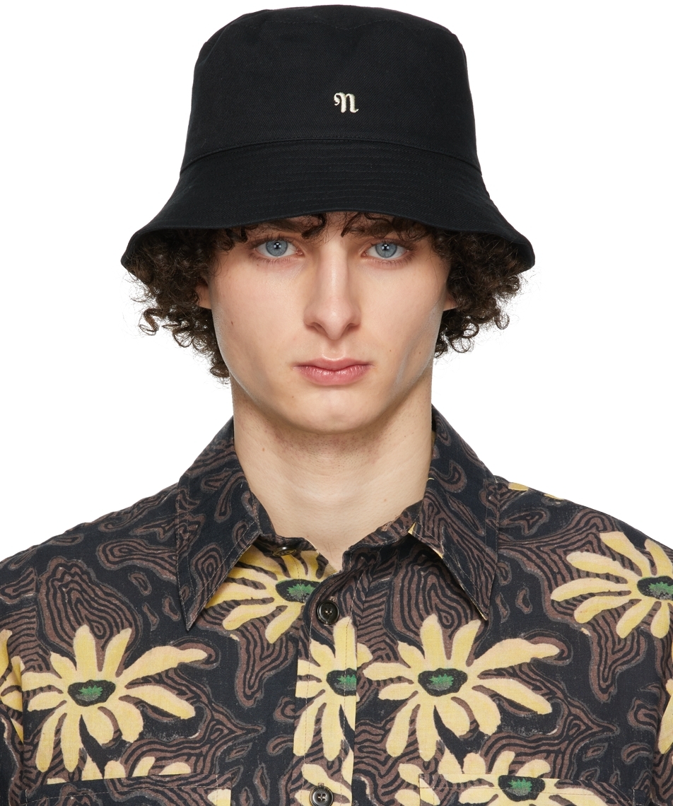 Black Caran Bucket Hat by Nanushka on Sale