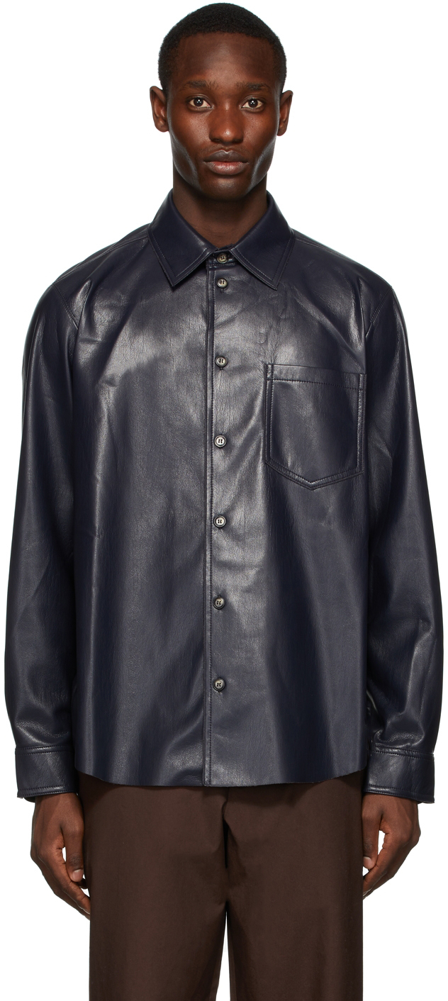 zara leather shirt mens