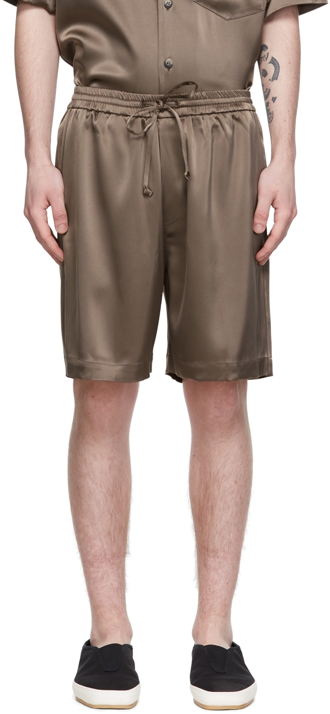 Nanushka Taupe Doxxi Shorts In Clay