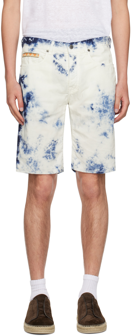 Blue & White Kaleidoscope Shorts