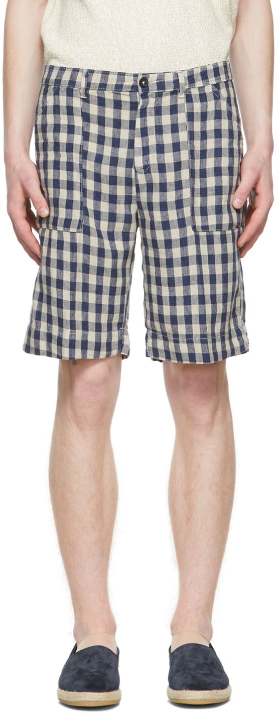 Massimo Alba Blue Linen Shorts