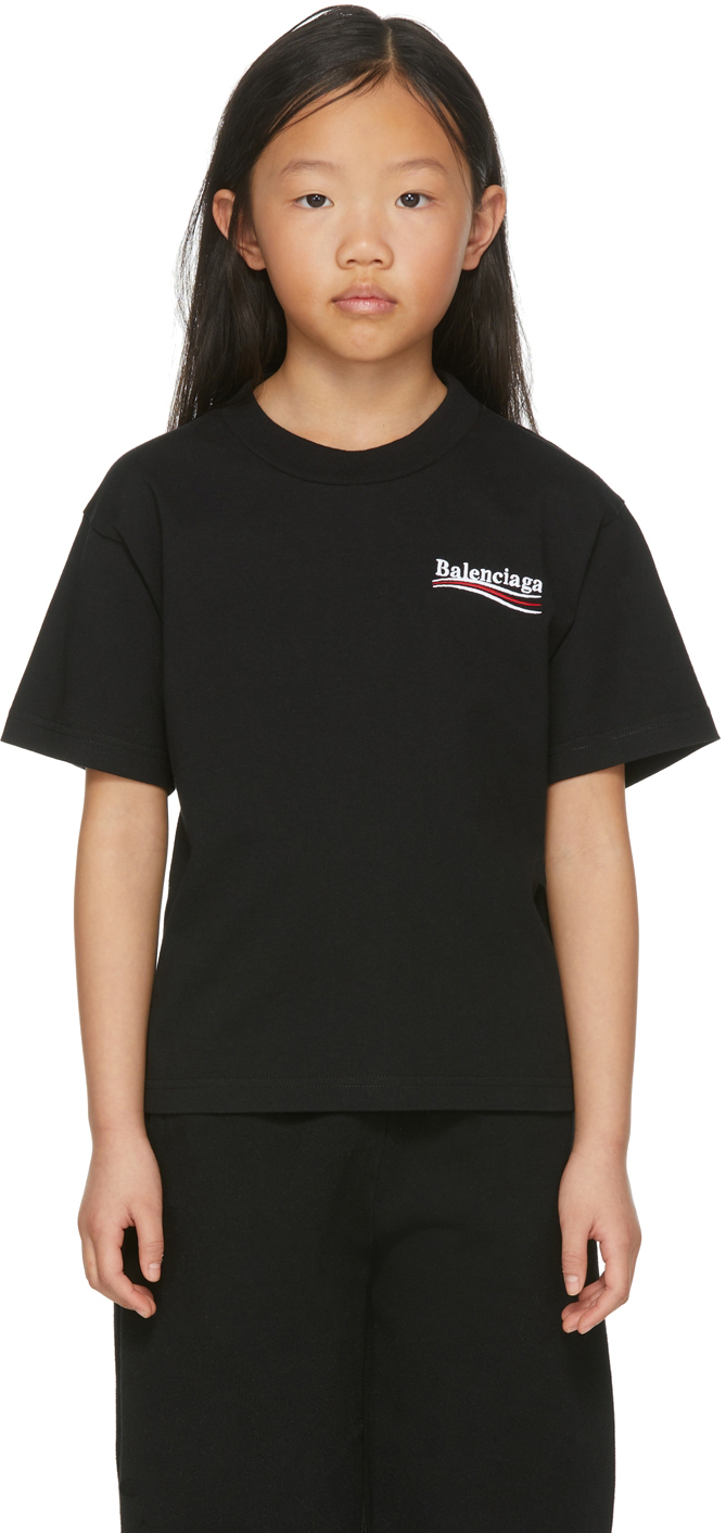 Ssense Abbigliamento Top e t-shirt T-shirt T-shirt a maniche corte Kids Black Political Campaign T-Shirt 