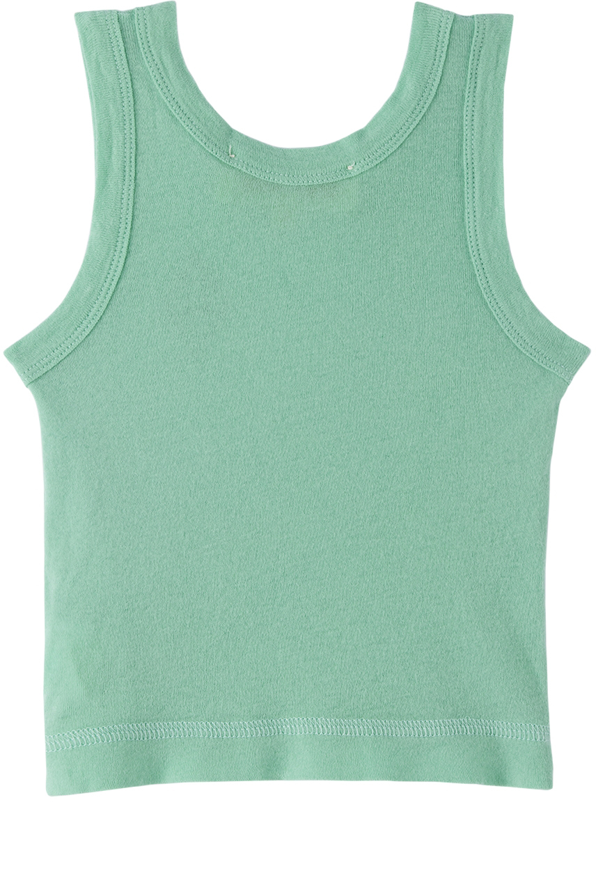  The Animals Observatory Baby Green Logo Tank Top 