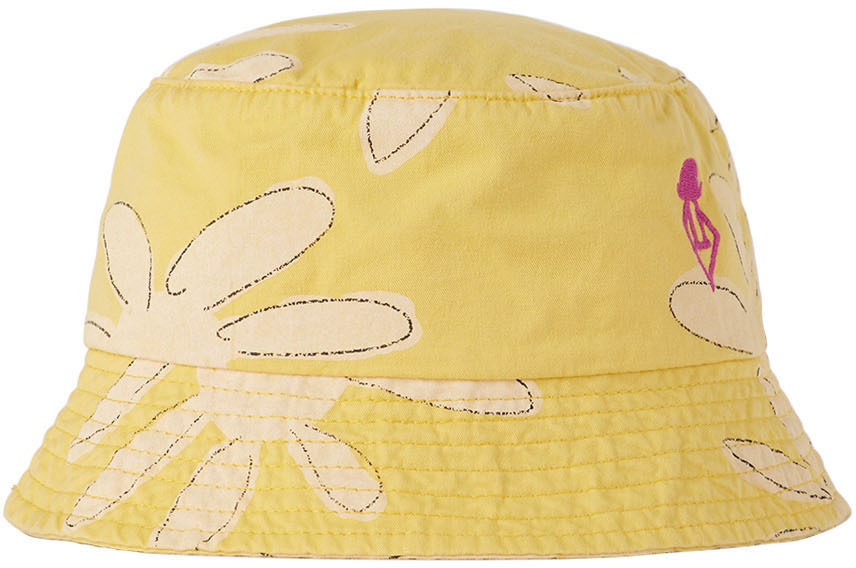 Baby Yellow & Blue Color Block Bucket Hat SSENSE Accessories Headwear Hats 