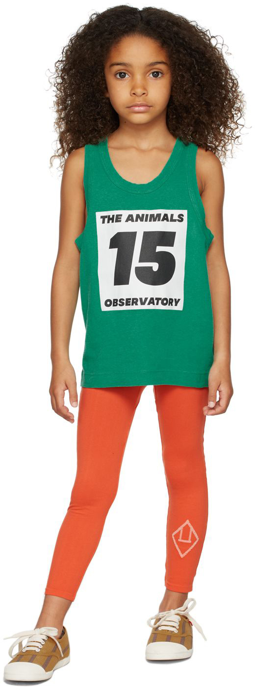 The Animals Observatory Kids Green 15 Frog Tank Top