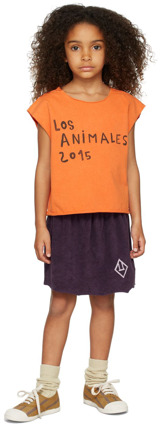 The Animals Observatory Kids Purple Logo Plain Wombat Skirt