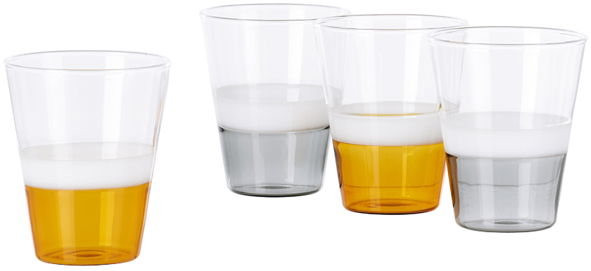 Polspotten Orange & Gray Collar Chic Tumbler Set In Multi