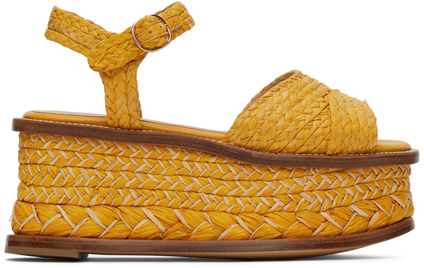 Gabriela Hearst: Yellow Clergerie Edition Hester Platform Sandals