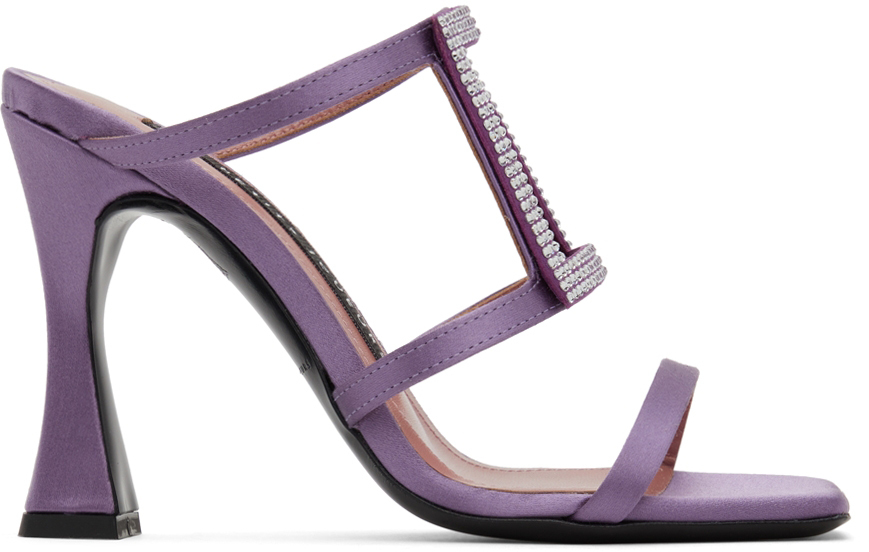 Les Petits Joueurs Purple Hoya Heeled Sandals