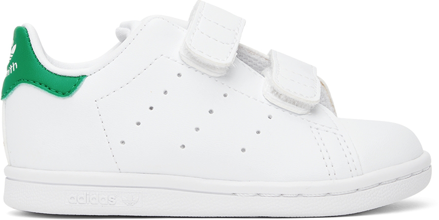 Dierentuin s nachts Saga Bang om te sterven Baby White & Green Stan Smith Sneakers by adidas Kids | SSENSE