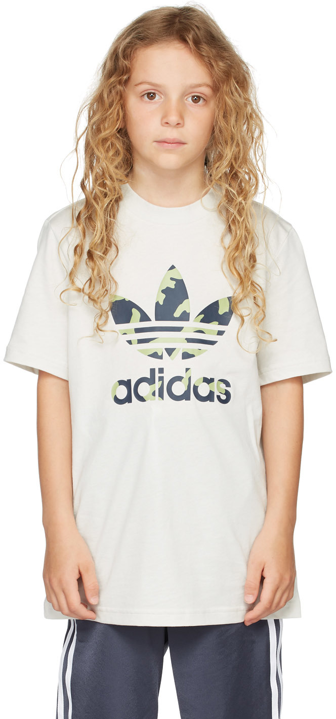 adidas Kids キッズ｜オフホワイト グラフィック Tシャツ | SSENSE 日本