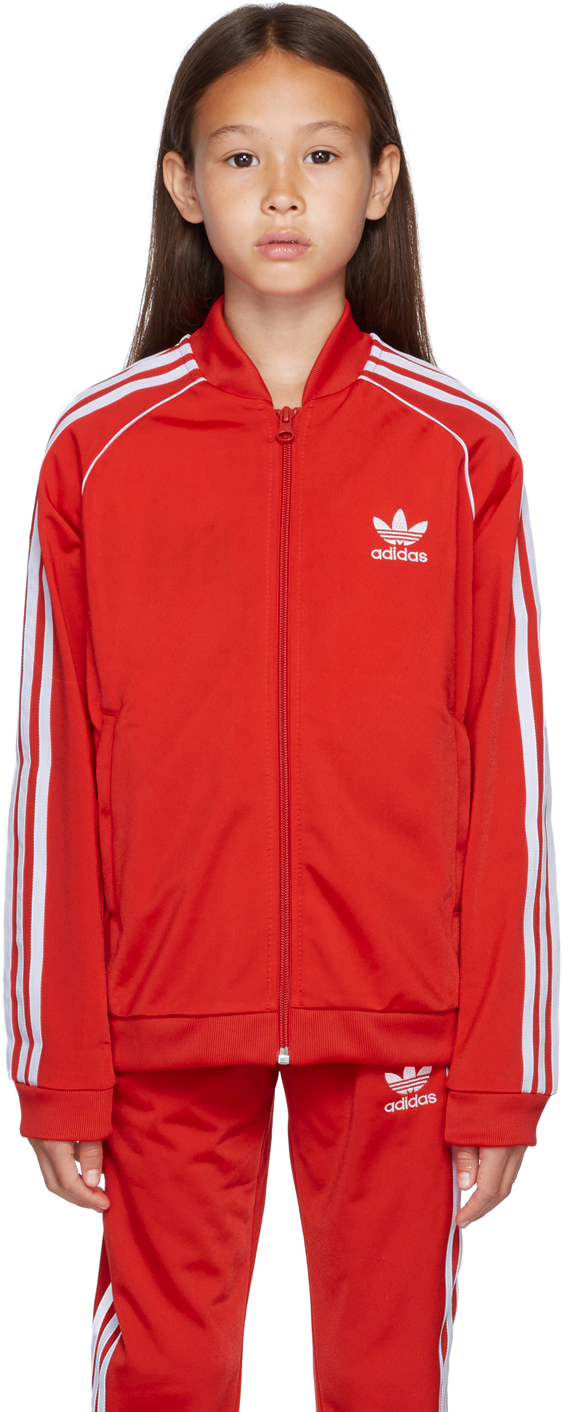 red adidas track jacket