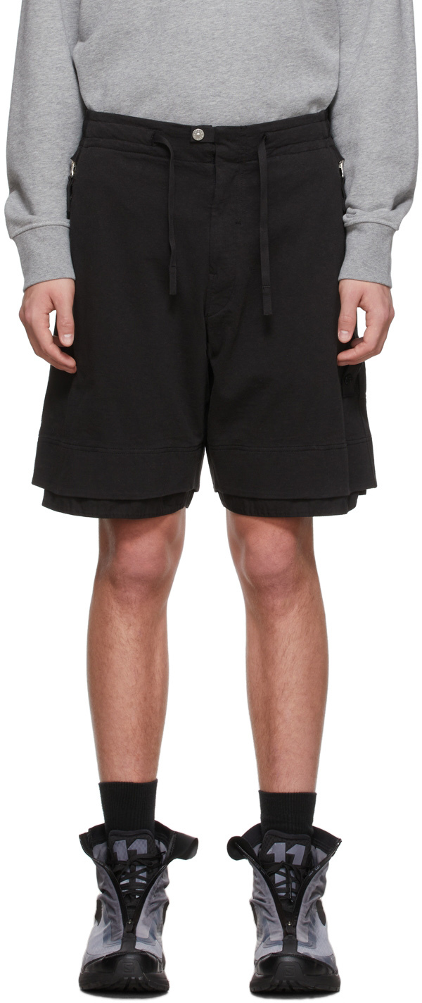 Black Cotton Shorts by Stone Island 
