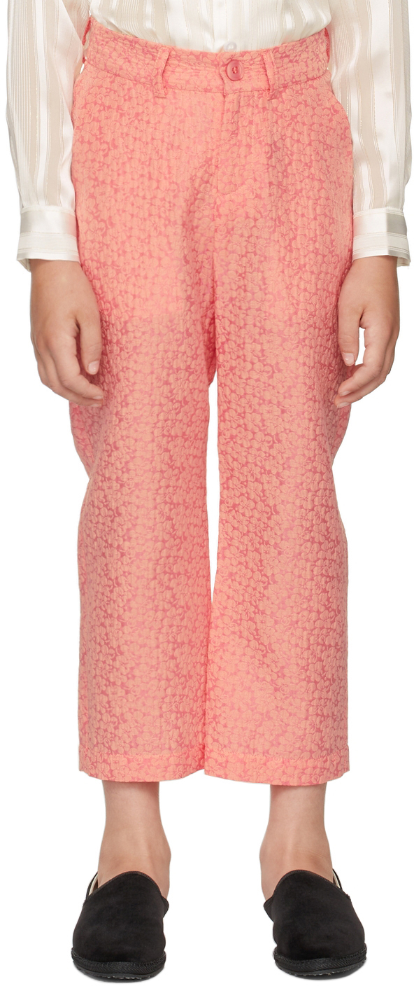 BO(Y)SMANS Kids Pink Floral Trousers