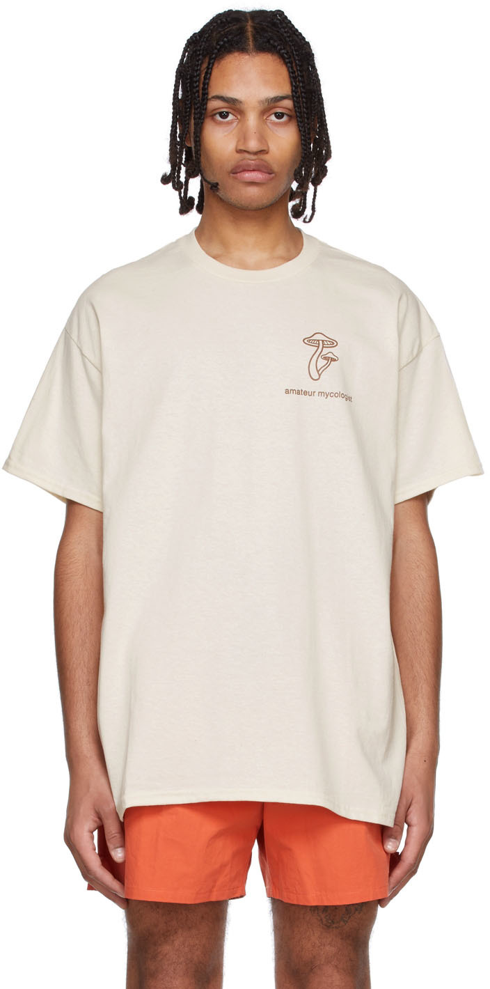 Beige Amateur Mycologist T-Shirt by s.k. manor hill on Sale