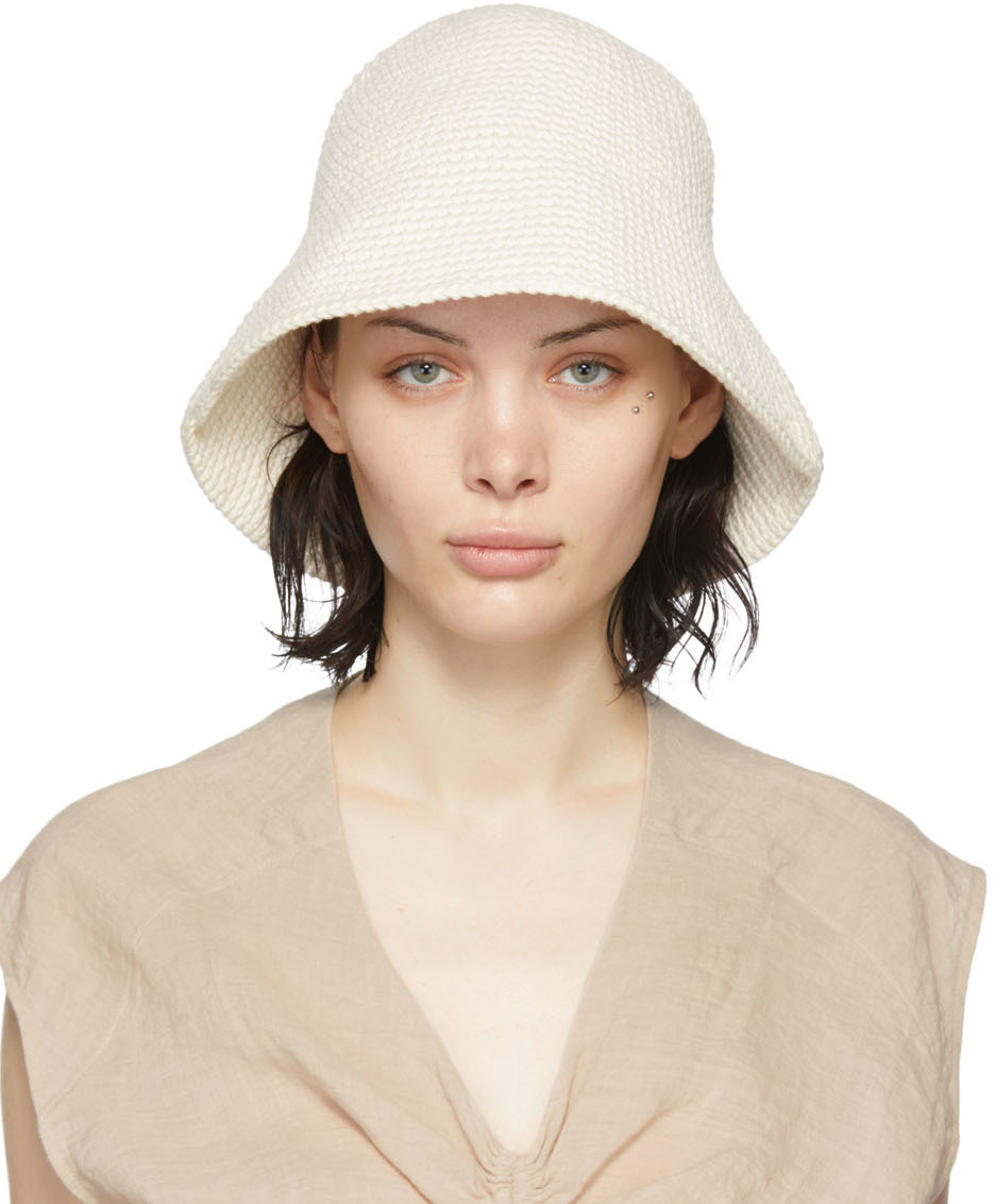 Lauren Manoogian: Off-White Knit Bell Hat | SSENSE UK