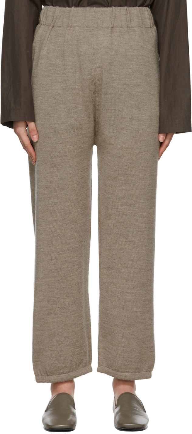 Brown Base Lounge Pants by Lauren Manoogian on Sale
