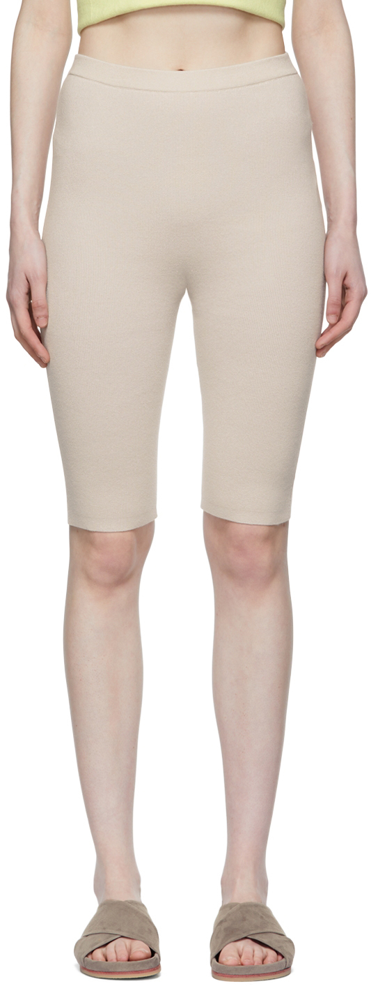 Lauren Manoogian Grey Cotton Shorts In Cmnt Cement