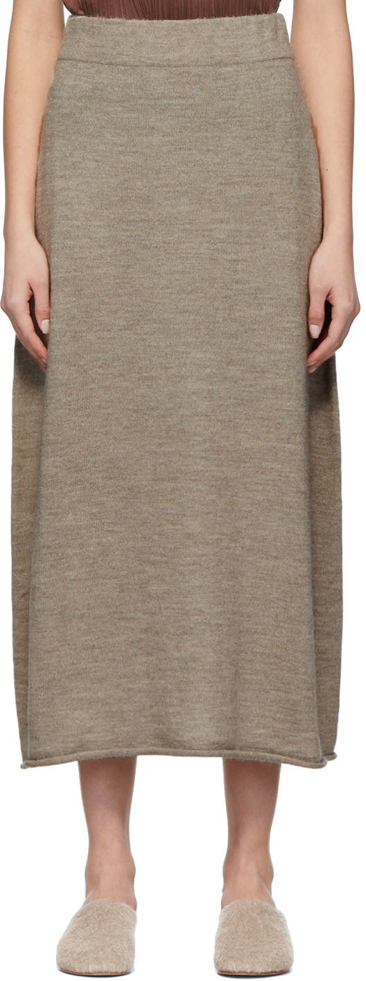Lauren Manoogian Grey Midi Skirt