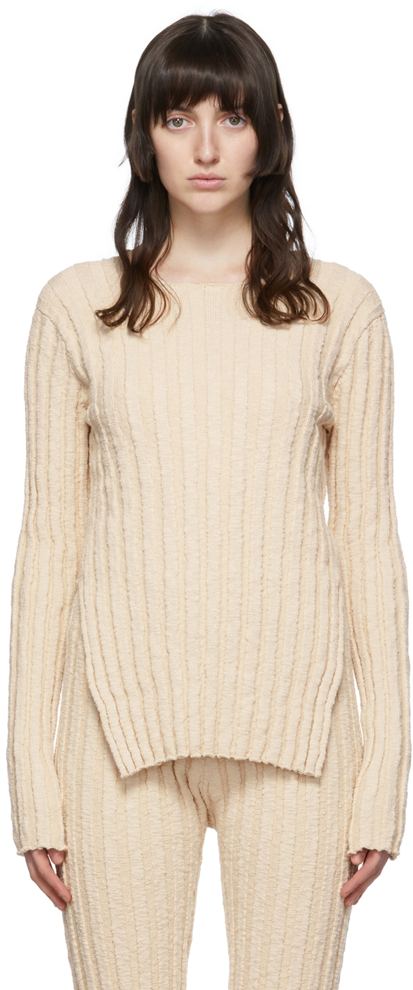 Lauren Manoogian Beige Cotton Sweater