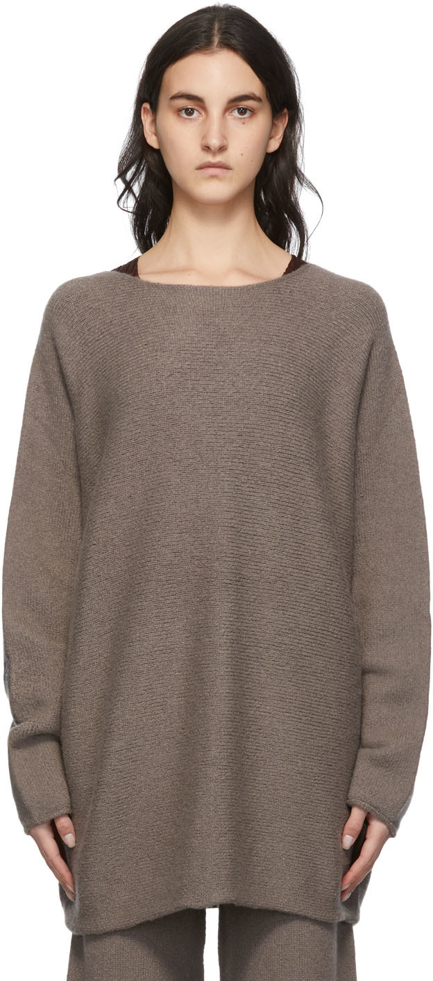 Lauren Manoogian Brown Horizontal Tunic Sweater