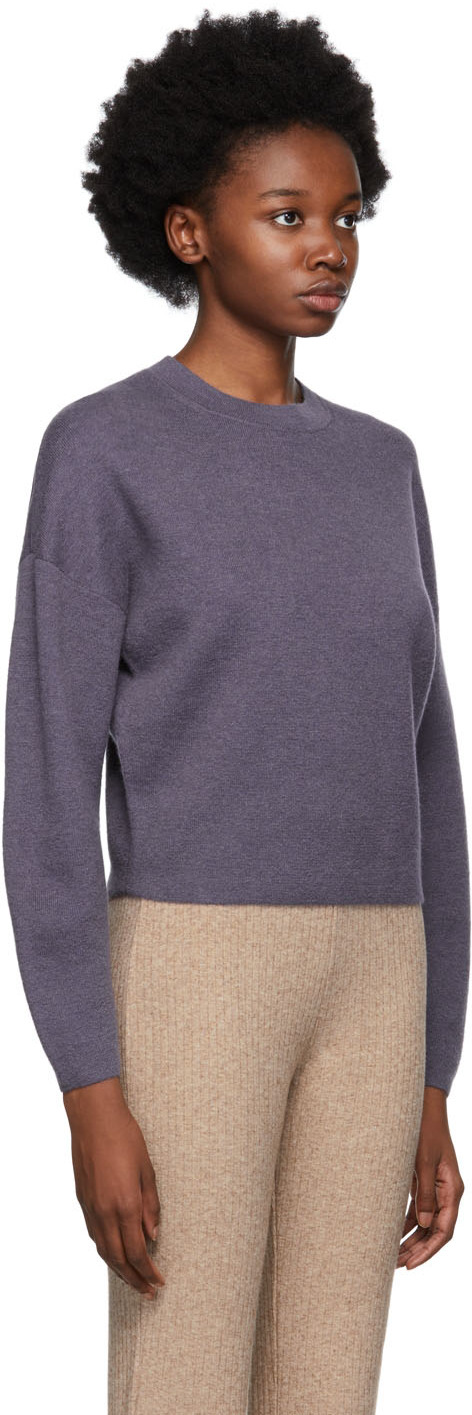 Vince Purple Textured Double Knit Sweater | Smart Closet