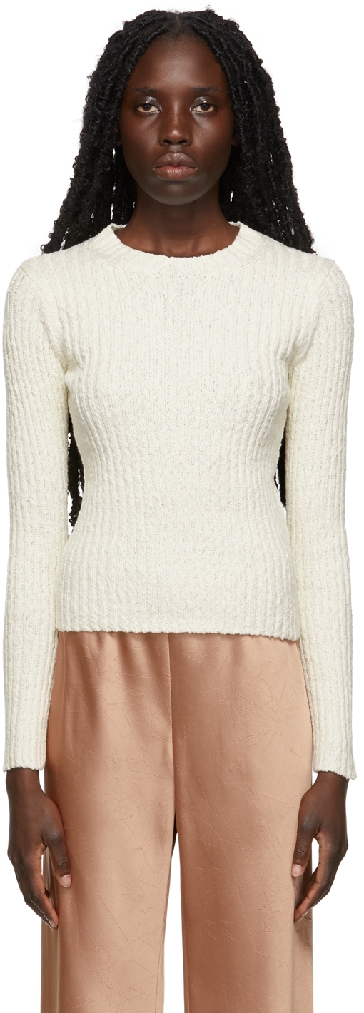 M White Vince Womens Textured Wool Sweater 