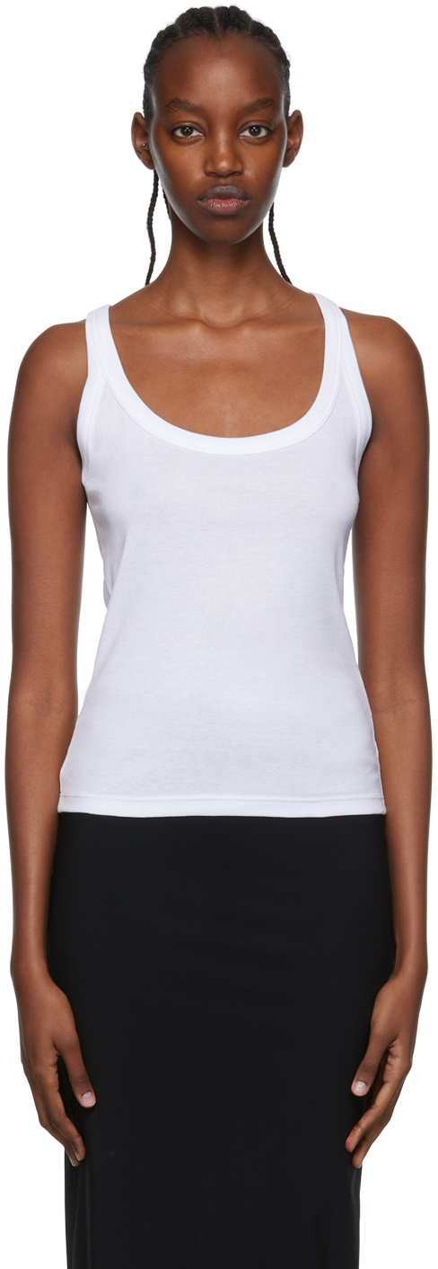 Vince: White Pima Cotton Camisole | SSENSE