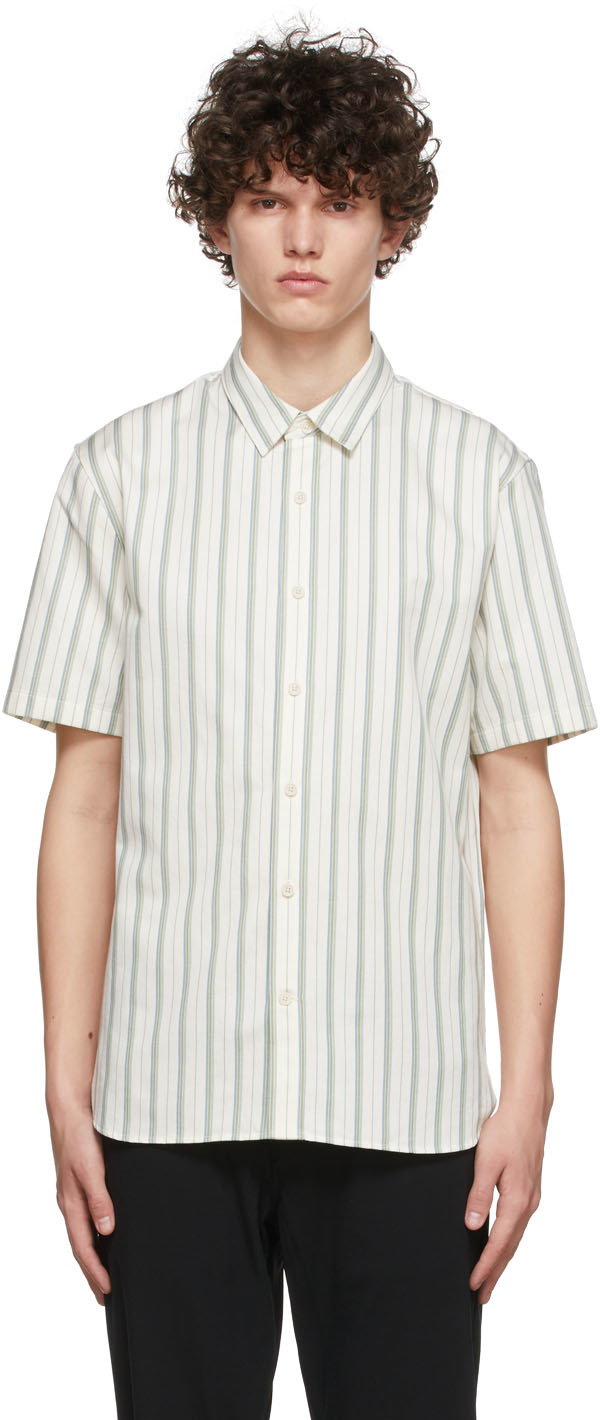 Off-White Lyocell Shirt by Vince on Sale