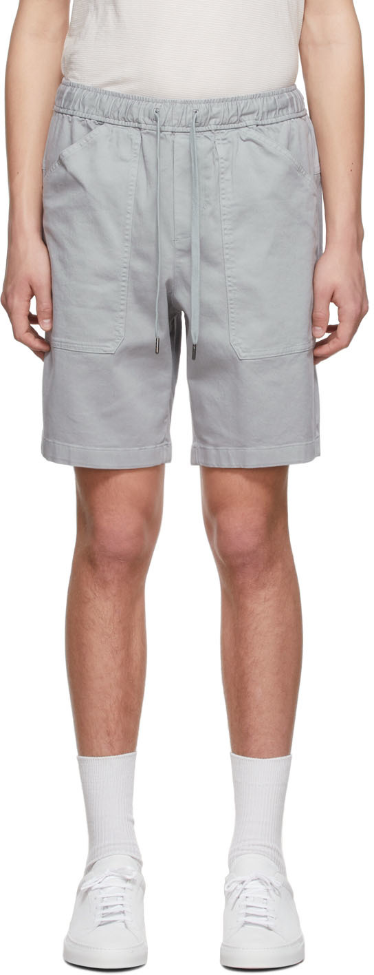 Grey Cotton Shorts