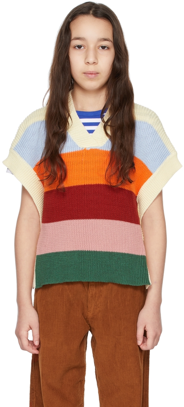 Molo Kids Multicolor Gracelyn Vest In 6497 Rainbow Knit