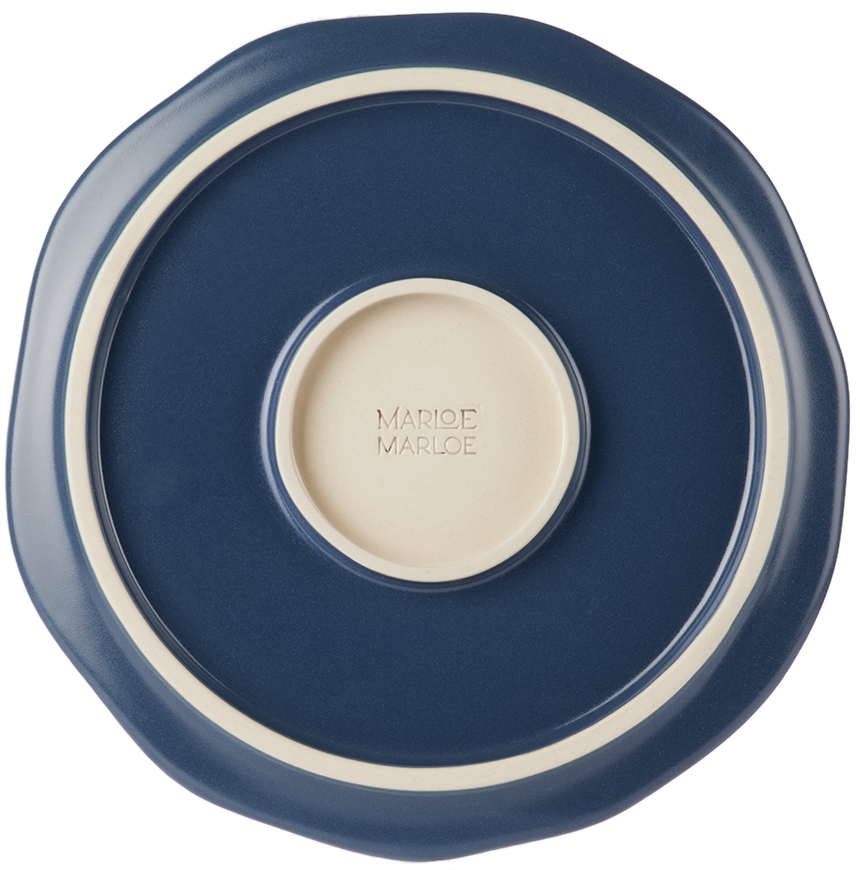 Marloe Marloe Gray & Navy Display Plate In Slate Grey