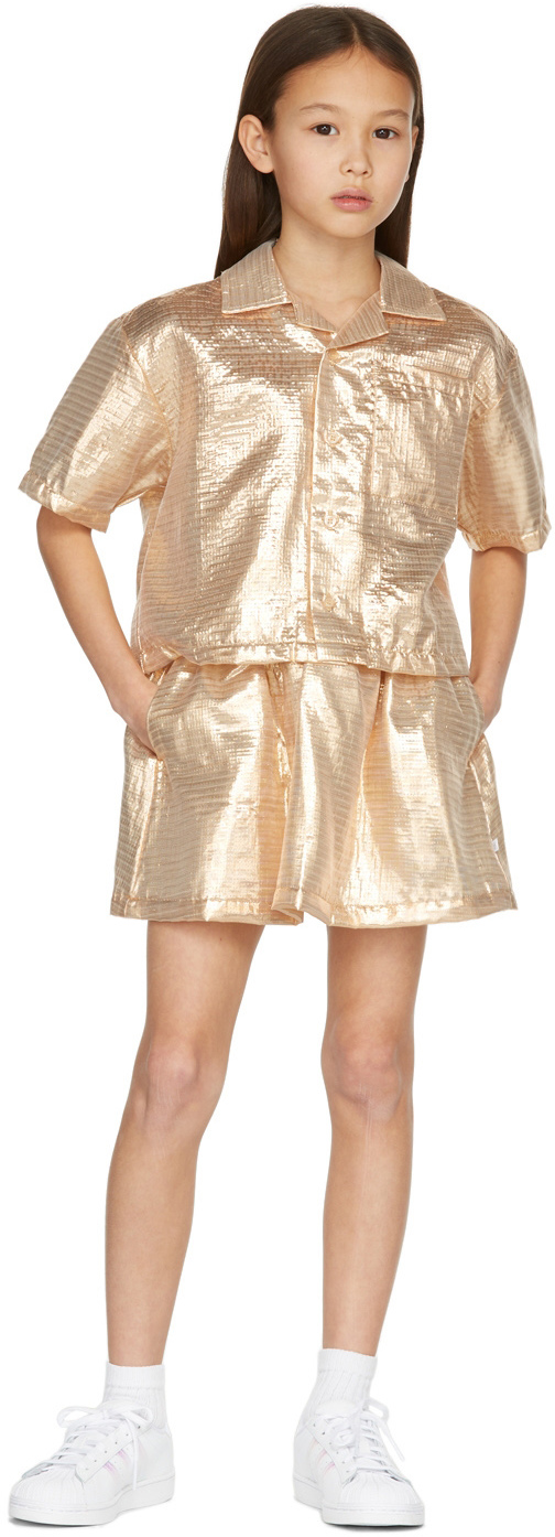 Repose Ams Kids Gold Metallic Skirt